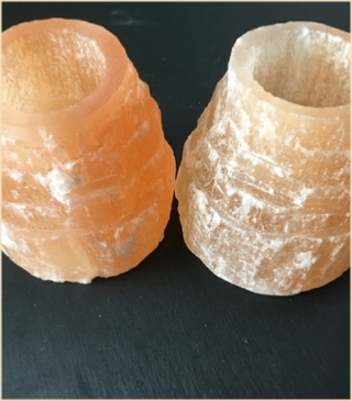 Selenite Candle Holder