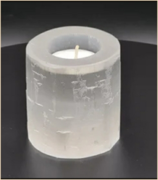 Selenite Candle Holder