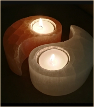 Selenite Candle Holder