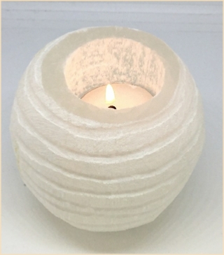 Selenite Candle Holder