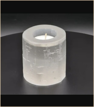 Selenite Candle Holder