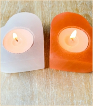 Selenite Candle Holder