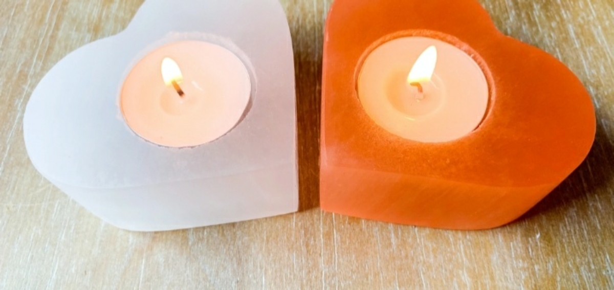 Selenite Candle Holder