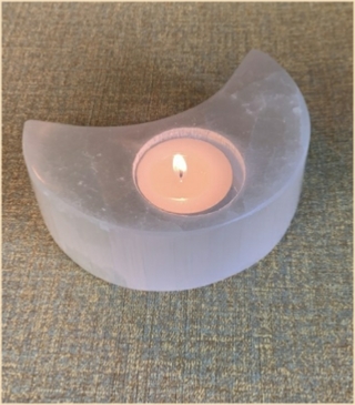 Selenite Candle Holder