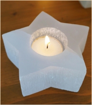 Selenite Candle Holder